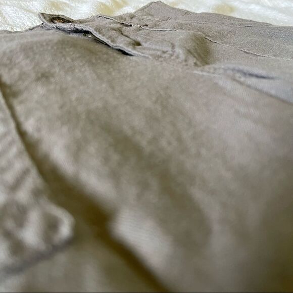 OLD NAVY grey / brown linen cargo shorts - size 4 - Picture 6 of 11
